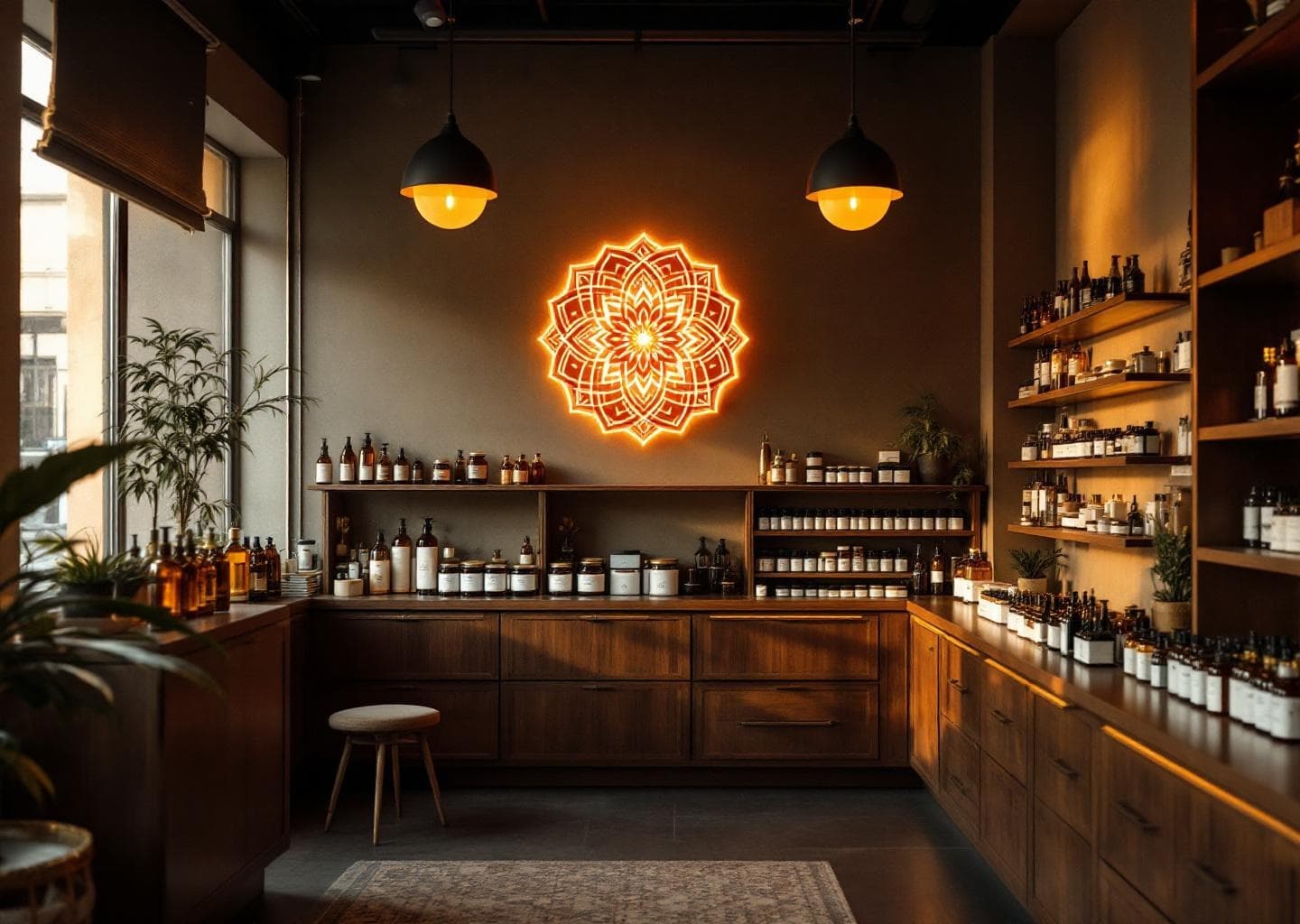 The dispensary menu, open.