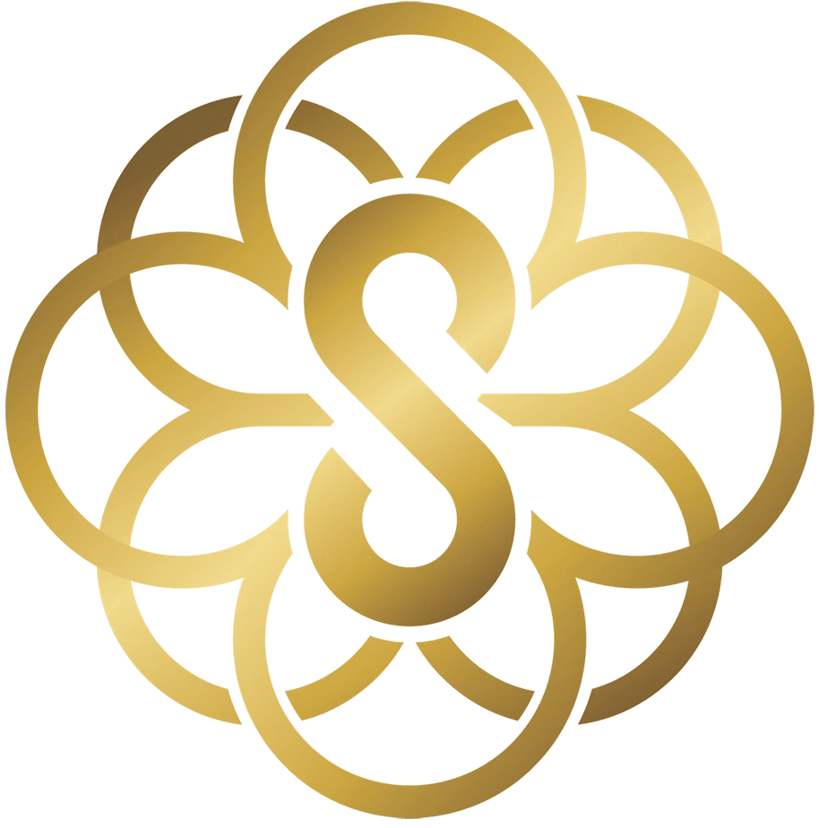 Sage Seeds logo featuring a stylized "S" in gold, representing a premium cannabis dispensary focused on community events and engagement.