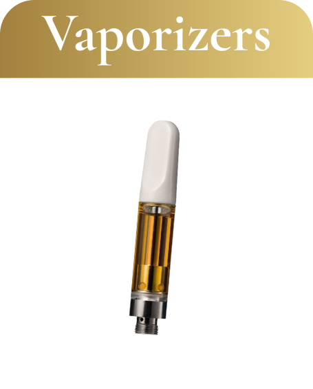 Vaporizer cartridge with golden oil, emphasizing cannabis product offerings at Sage Seeds dispensary in Bellerose, NY.